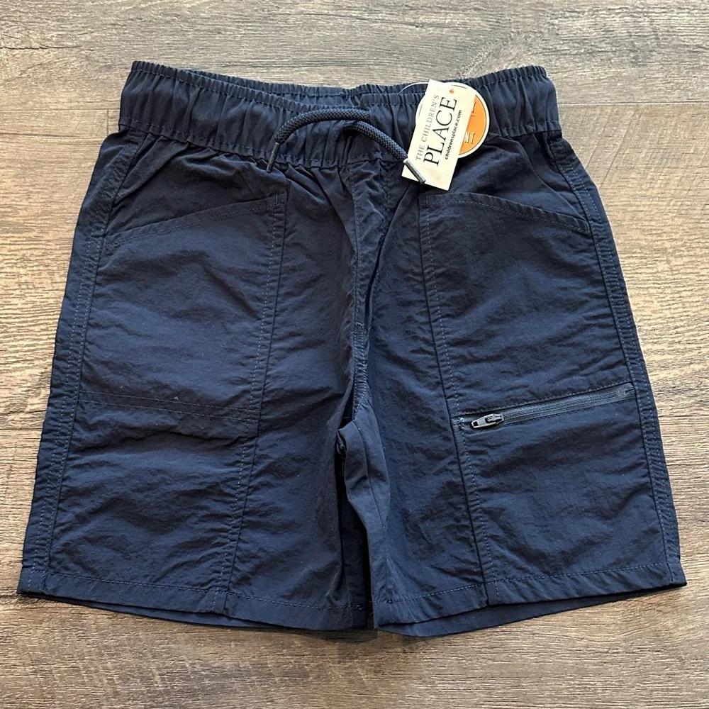 The‎ Children's Place Boy's 8 Navy Blue Nylon Quick-Dry Cargo Shorts